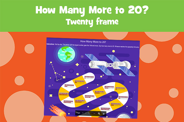 How Many More to 20? Twenty frame