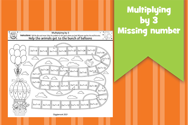 Multiplying by 3 Missing number