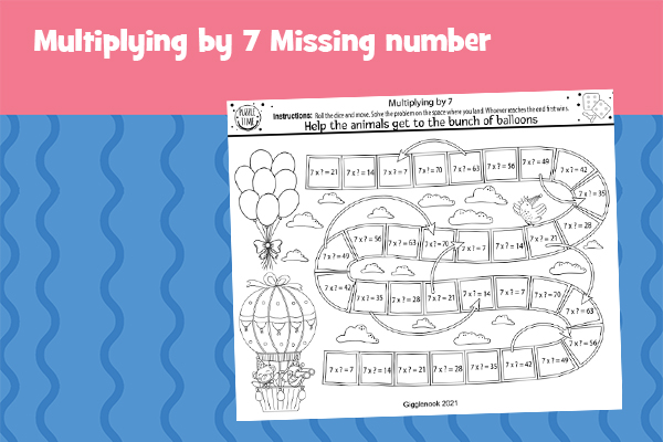 Multiplying by 7 Missing number