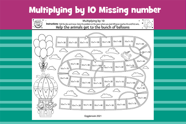 Multiplying by 10 Missing number