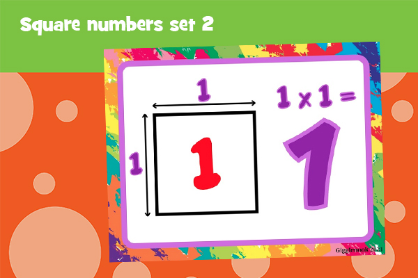 Square numbers set 2