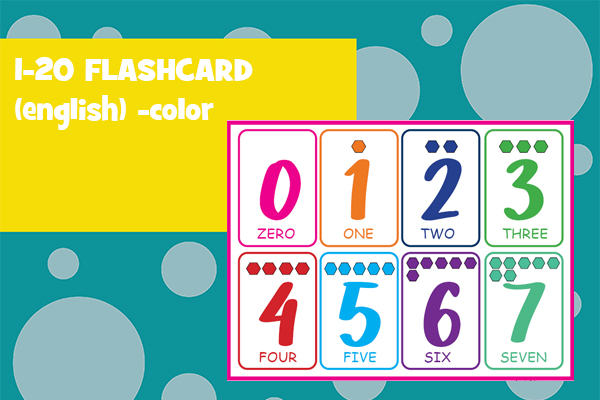 1-20 Flashcard (english) -color