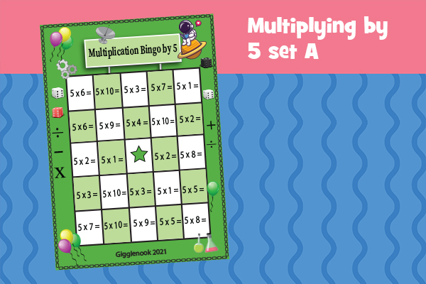 Multiplying by 5 set A