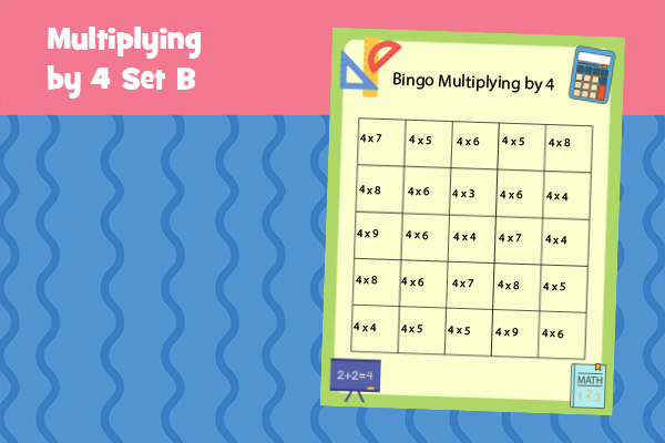 Multiplying by 4 set B