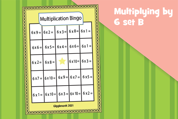 Multiplying by 6 set B