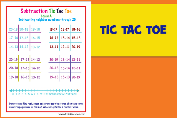 SUBTRACTING NEIGHBOR NUMBERS THROUGH 20