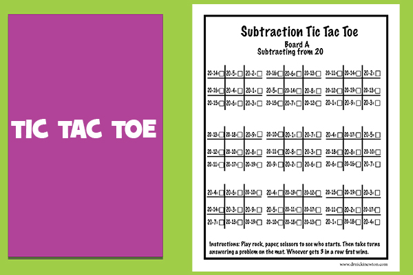 SUBTRACTING FROM 20