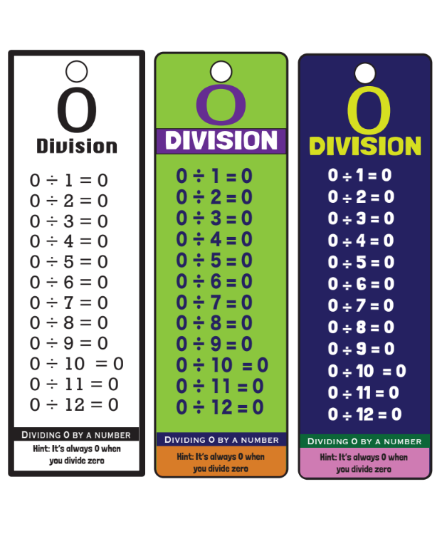 Division Fact Bookmarks